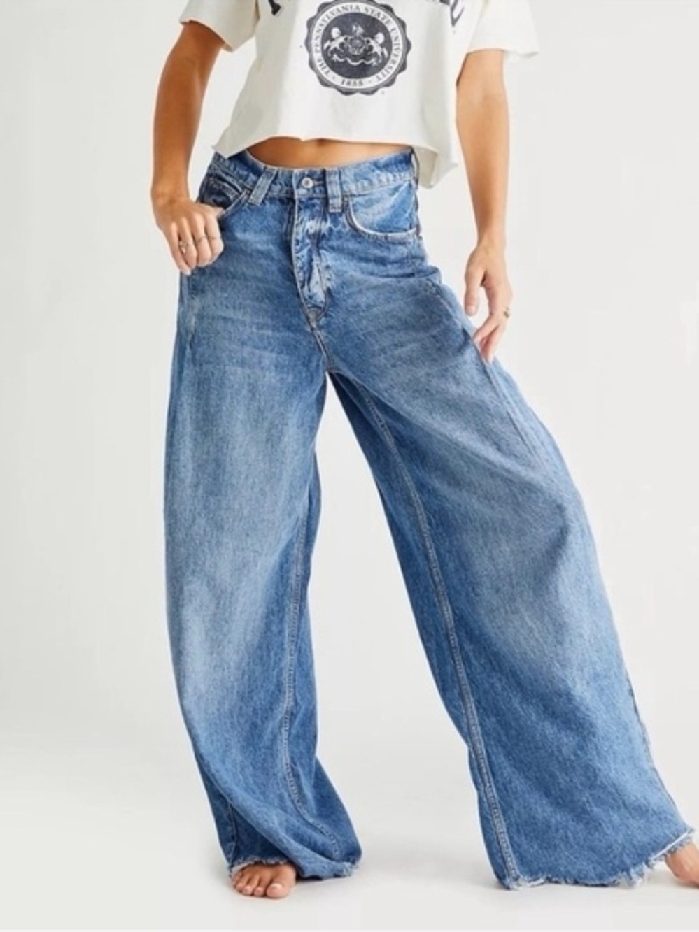 We The Free Light Old West Slouchy Jeans